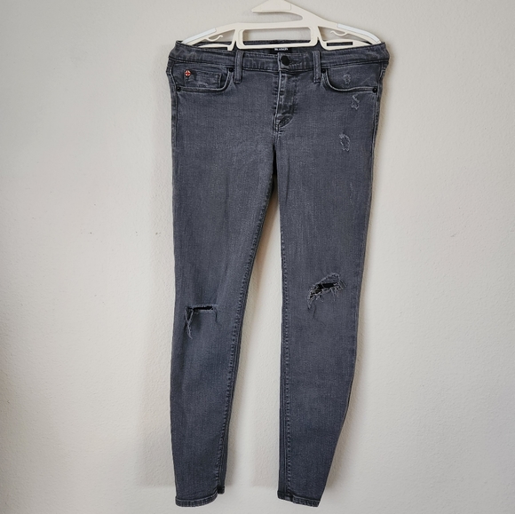 Hudson Krista Super Skinny Jeans 26 Distressed Grey EUC - Picture 5 of 9
